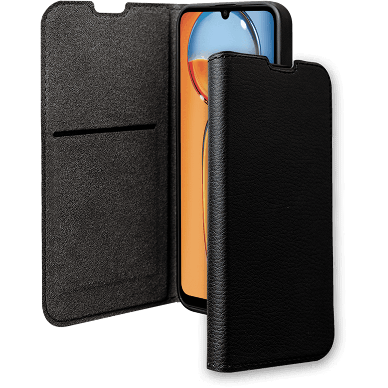 Etui Folio Wallet Xiaomi Redmi 13C 4G/5G Support vidéo Noir - 65% Plastique recyclé Certifié GRS Bigben