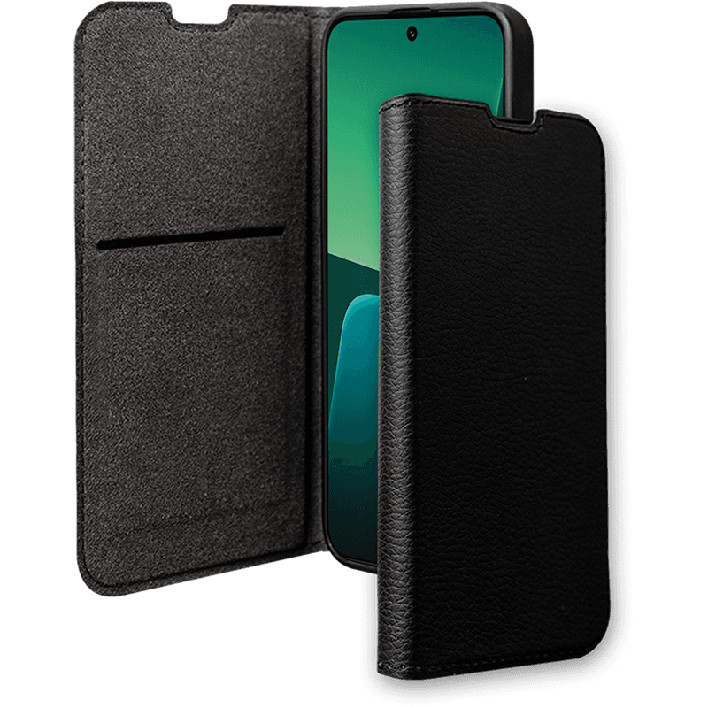 Etui Folio Wallet Xiaomi Redmi Note 13 Pro Support vidéo Noir - 65% Plastique recyclé Certifié GRS Bigben