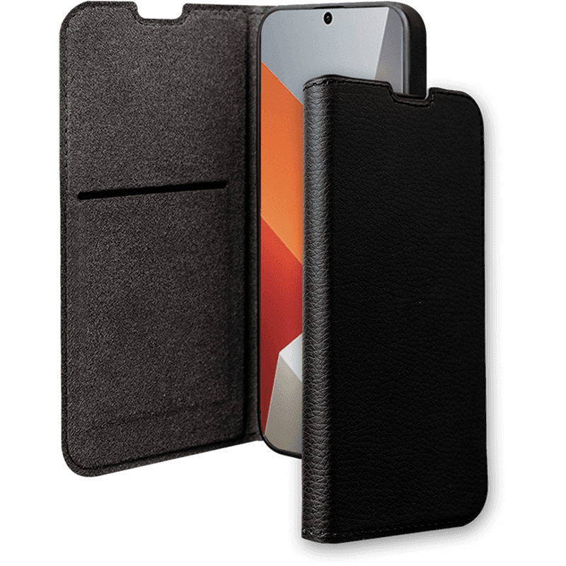 Etui Folio Wallet Xiaomi Redmi Note 13 Pro+ Support vidéo Noir - 65% Plastique recyclé Certifié GRS Bigben