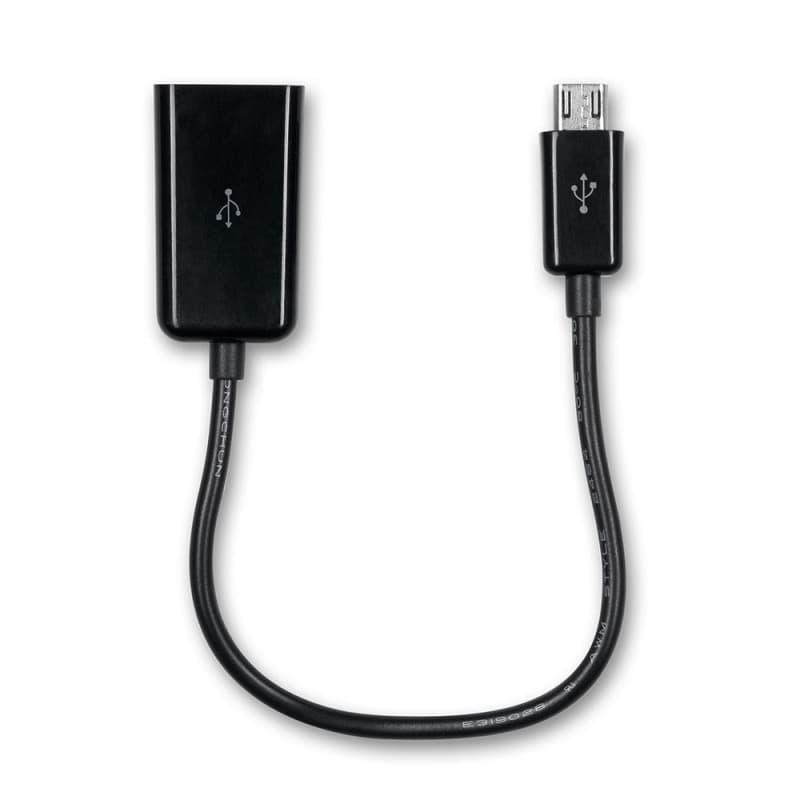 Câble USB2.0 Femelle vers micro USB mâle 15 cm Noir - Câble OTG