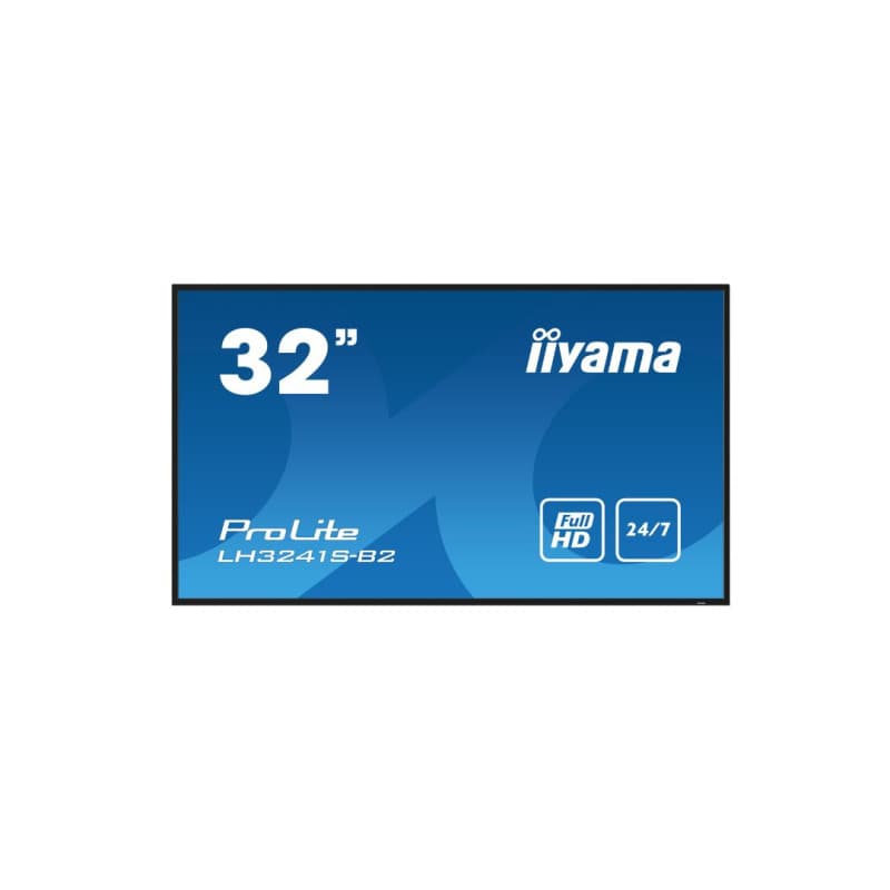IIYAMA LFD 32 Noir dalle IPS 16:9 1920x1080 24/7 350 cd/m 8ms VGA 3xHDMI USB M