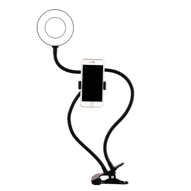 We Anneau lumineux led avec support tlphone universel et pince d'accroche. 3 m