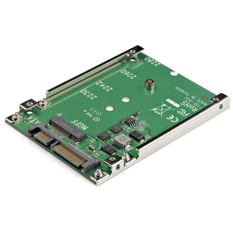 Startech.com Adaptateur M.2 SSD vers SATA 2,5" - Carte Convertisseur SSD M2 vers SATA 2.5"