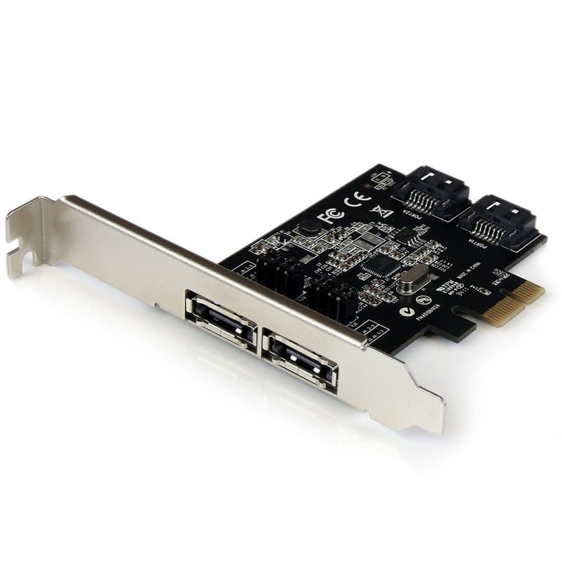 Startech.com Carte contrôleur PCI Express avec 2 ports SATA III interne et 2 ports eSATA externe