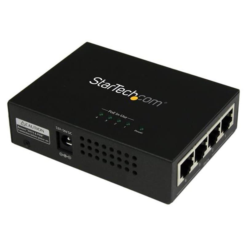 Startech.com Injecteur PoE+ à 4 ports Gigabit - Midspan Power over Ethernet - 802.3at/af