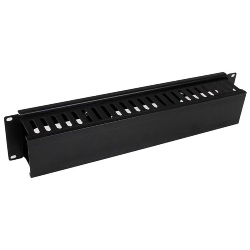 Startech.com Panneau de gestion de câbles horizontal 2U pour rack de serveur - Guide pour câbles avec couverture