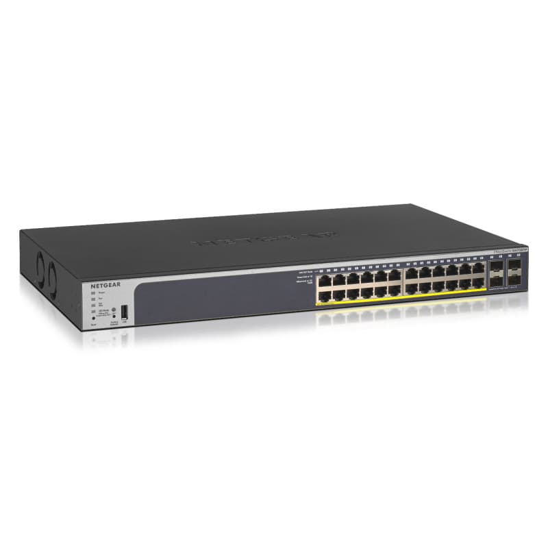 Netgear GS728TP Géré L2/L3/L4 Gigabit Ethernet (10/100/1000) Connexion Ethernet, supportant l'alimentation via ce port (PoE) 1U