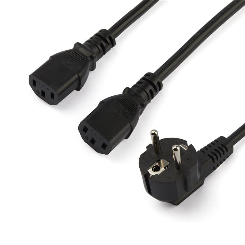 Startech.com Câble d'alimentation PC - Cordon secteur en Y Schuko vers C13 de 2 m