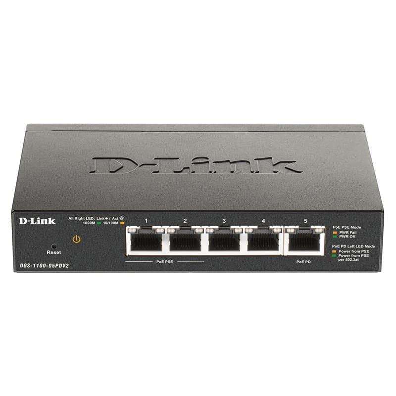Switch D-Link DGS-1100-05PDV2 5xGbE PoE
