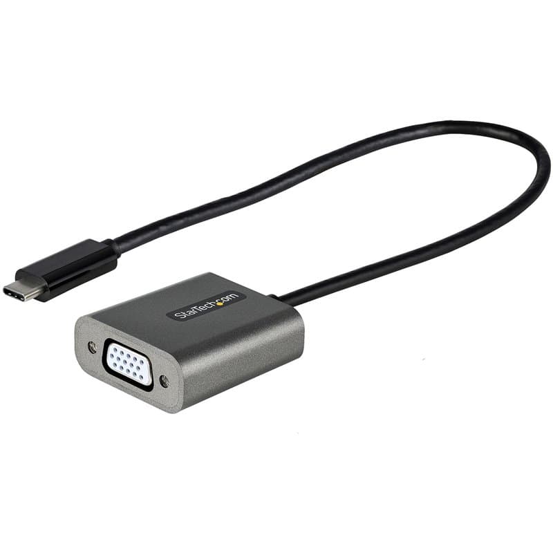 Câble USB C vers VGA Startech CDP2VGAEC Noir