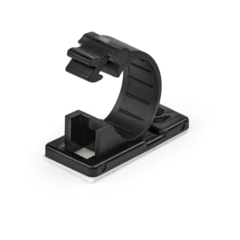 Startech.com 100 Pinces Attache Câbles Adhésives Noir, Organiseur Câbles Réseau/Ethernet/Bureau/Ordinateur, Range Câbles Bureau