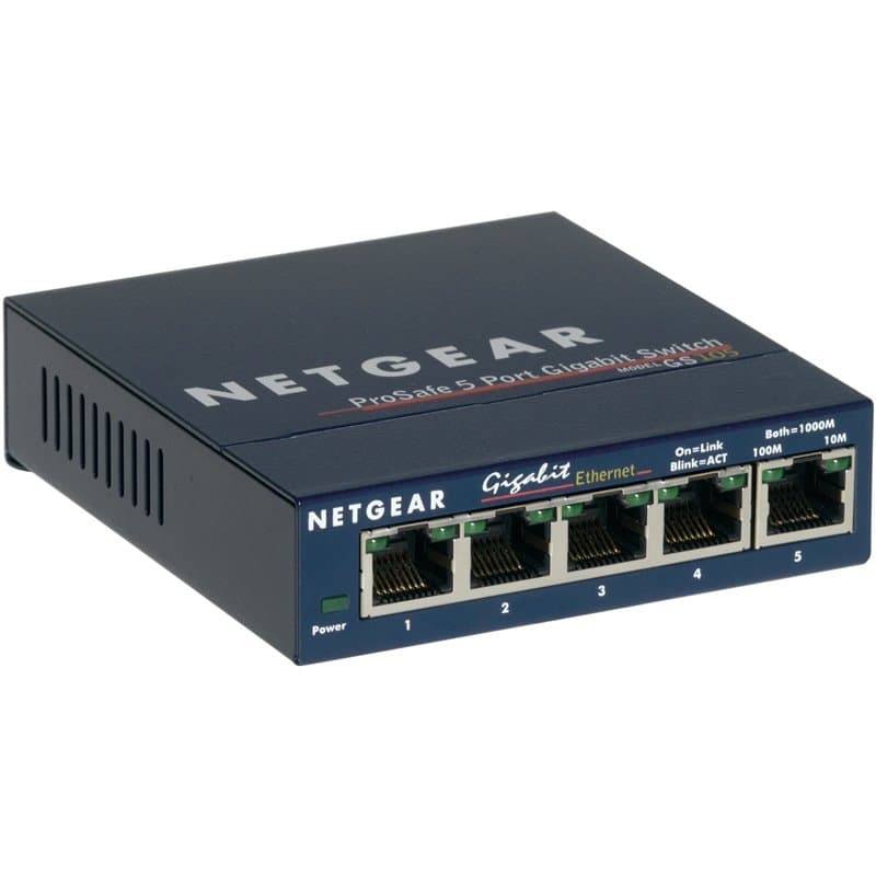 Netgear GS105 Non-géré Gigabit Ethernet (10/100/1000) Bleu