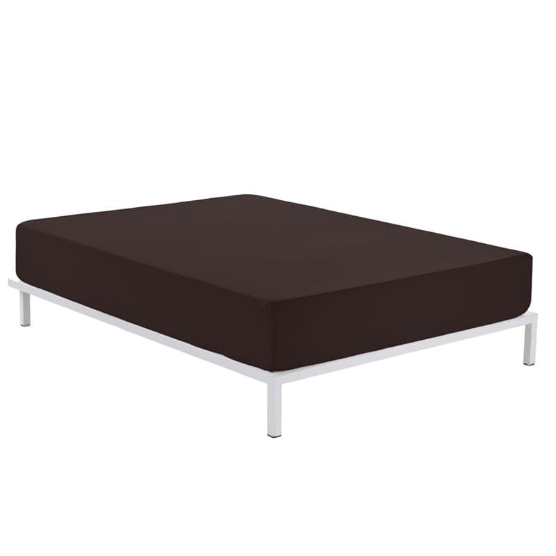 Drap housse Alexandra House Living Marron Chocolat 105 x 200 cm