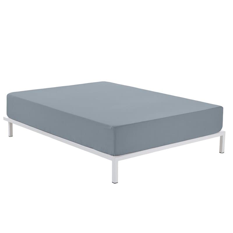 Drap housse Alexandra House Living Gris acier 90 x 200 cm