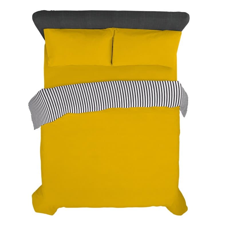Housse de Couette Alexandra House Living Moutarde 150 x 220 cm