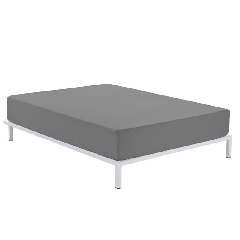 Drap housse Alexandra House Living Titane 190/200 x 200 cm