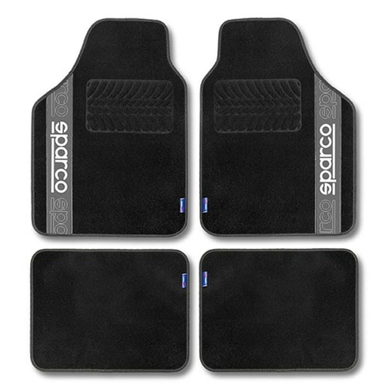 Set de tapis de voitures Sparco F510 Moquette Universel Noir Gris 4 Pièces