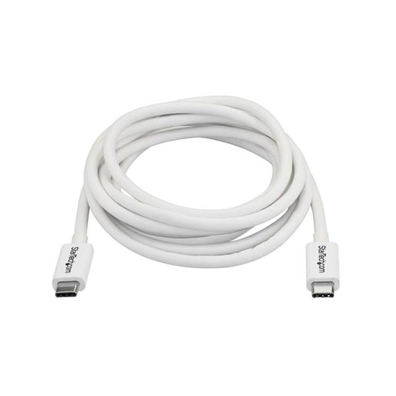 Startech.com Câble Thunderbolt 3 de 2 m - 20 Gb/s - Compatible Thunderbolt, USB et DisplayPort - Blanc