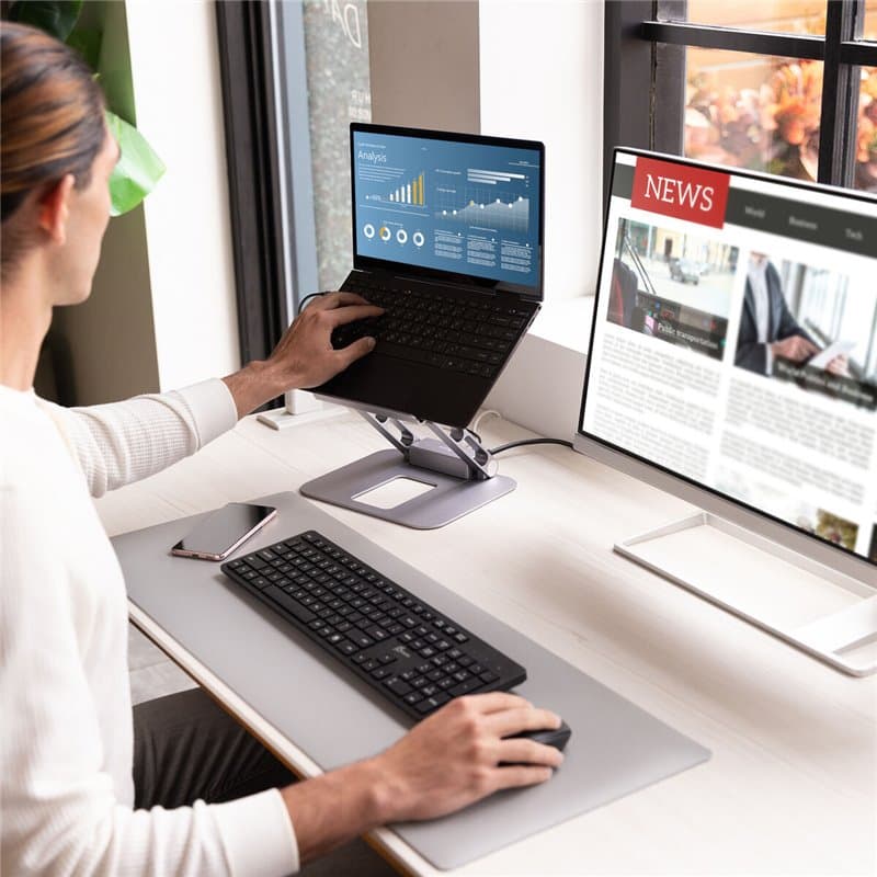 J5Create JTS327-N Support pour Ordinateur Multi-Angle avec Dock 4K