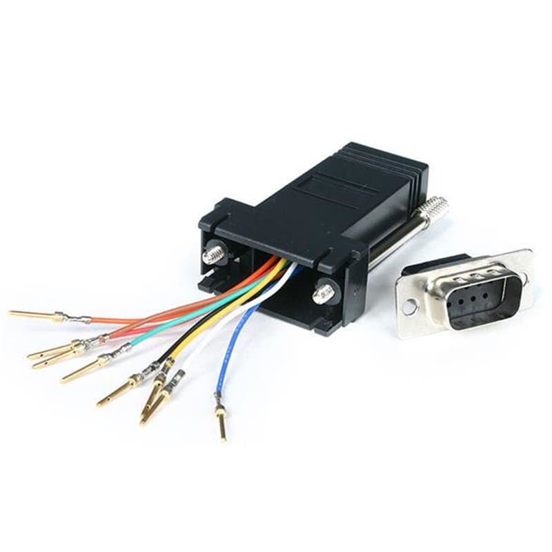 Startech.com Adapteur Modulaire DB9 Mâle vers RJ45 Femelle Noir - DB9 à RJ45 M/F