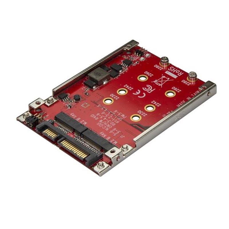 Startech.com Adaptateur pour deux disques SSD M.2 vers SATA dans baie de 2,5" - RAID"