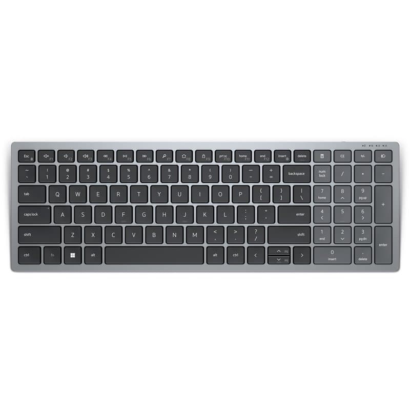 Dell KB740 clavier RF sans fil + Bluetooth Azerty Français Gris, Noir