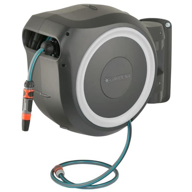 Porte-Tuyaux Gardena RollUp L Automatique Paroi 30 m Ø 13 mm
