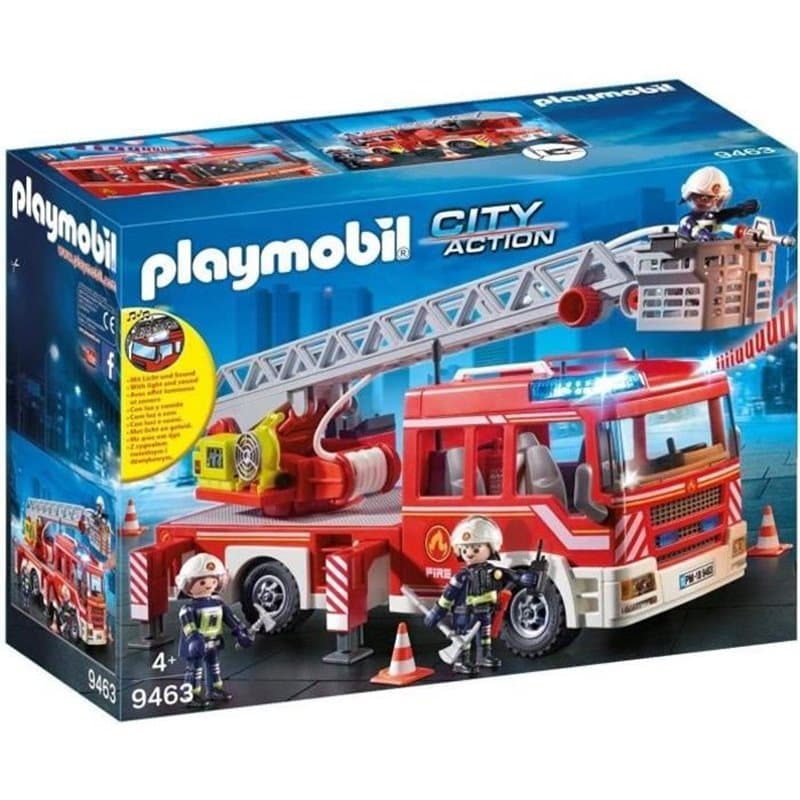 Jeu de Véhicules City Action Playmobil 9463 (14 pcs) Camion de Pompiers