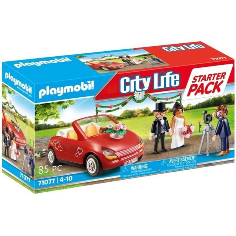 Playmobil - 71077 - City Life - Couple de mariés avec photographe et voiture - Evénement Mariage
