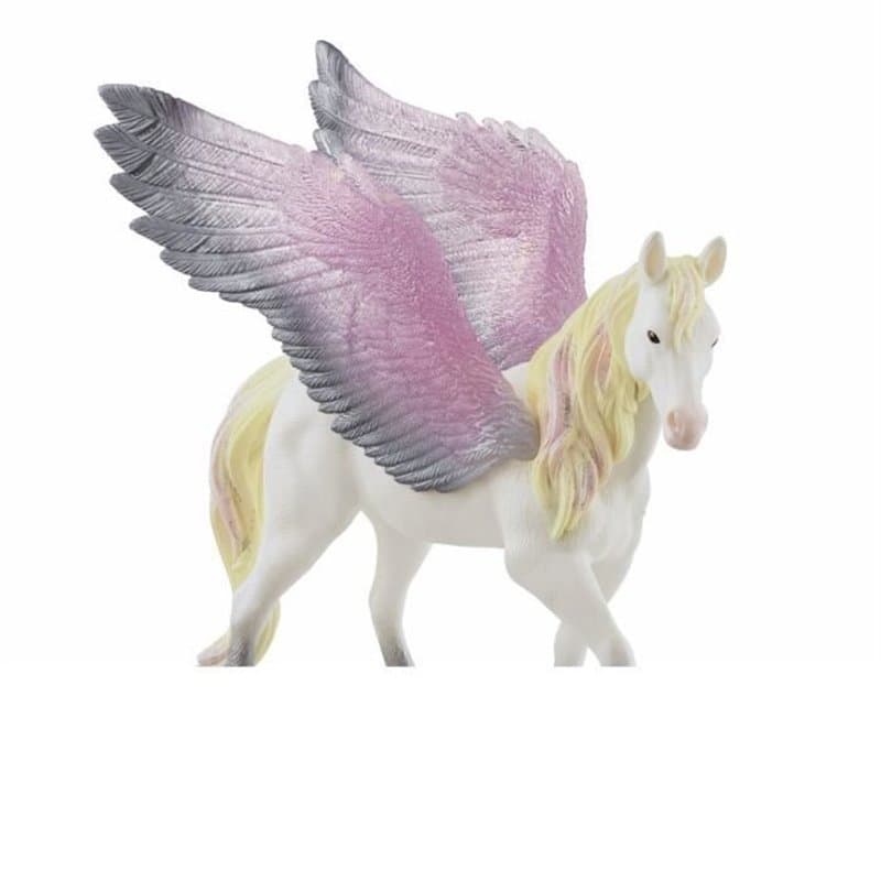 Figurine Pégase Ailée - Avec Ailes et Criniere Brillantes - Figurine Cheval Amusante et Durable - Cadeau pour Enfants a