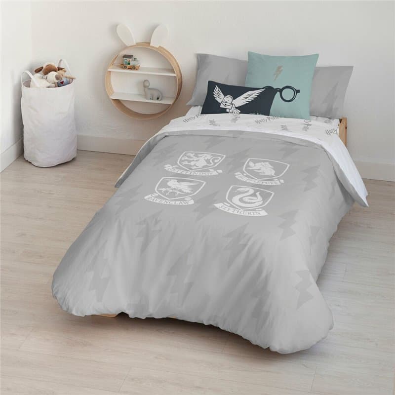 Housse de Couette Harry Potter Hedwig Shields Multicouleur 175 Fils 140 x 200 cm