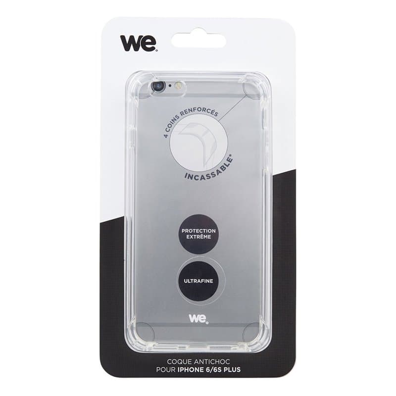 We Coque de protection anti-chocs Apple iPhone 6+ / 6S+ Transparent