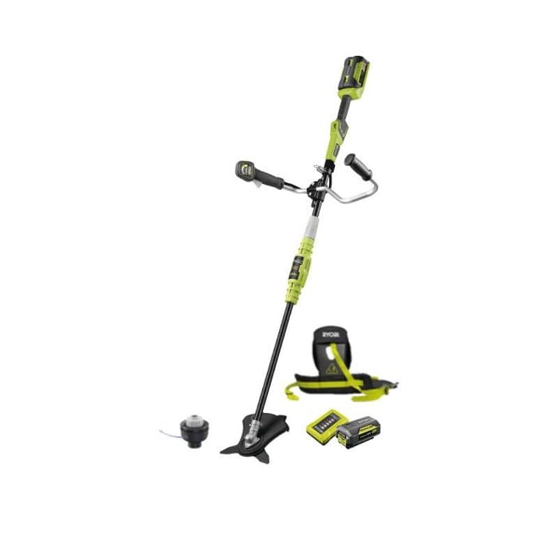 Débroussailleuse - Ryobi - Guidon - Ø fil 1 x 1,65 mm - Lame 3 dents - 1 batterie lithium + 36 V 4,0 Ah + 1 chargeur 1,7