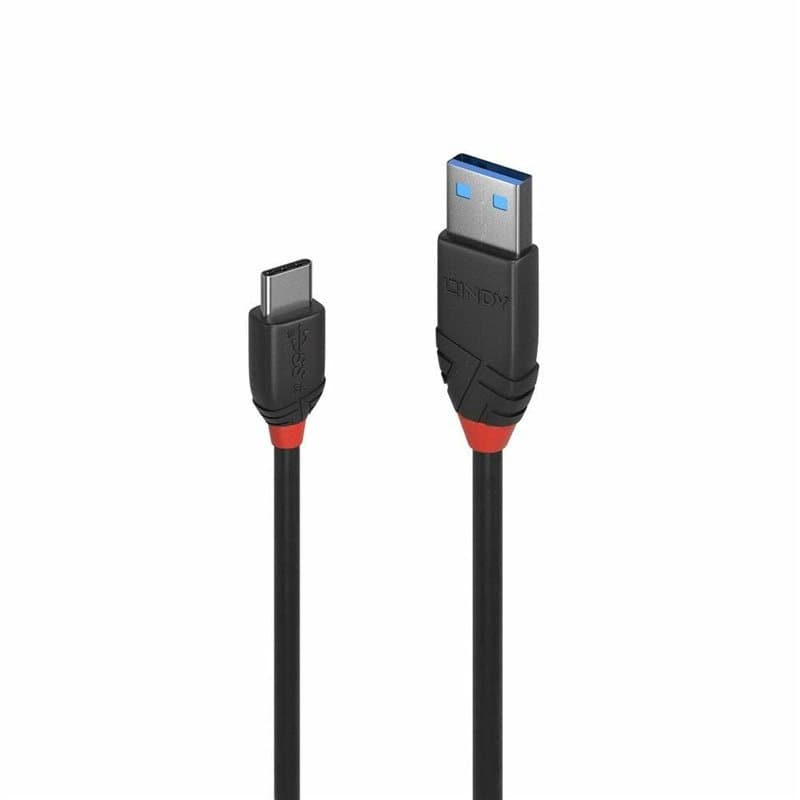 Lindy 36915 câble USB 0,5 m USB 3.2 Gen 1 (3.1 Gen 1) USB A USB C Noir