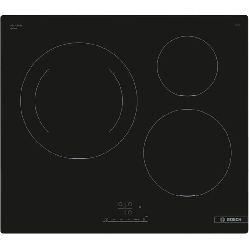 Bosch Serie 4 PUJ611BB5E plaque Noir Intégré 60 cm Plaque avec zone à induction 3 zone(s)