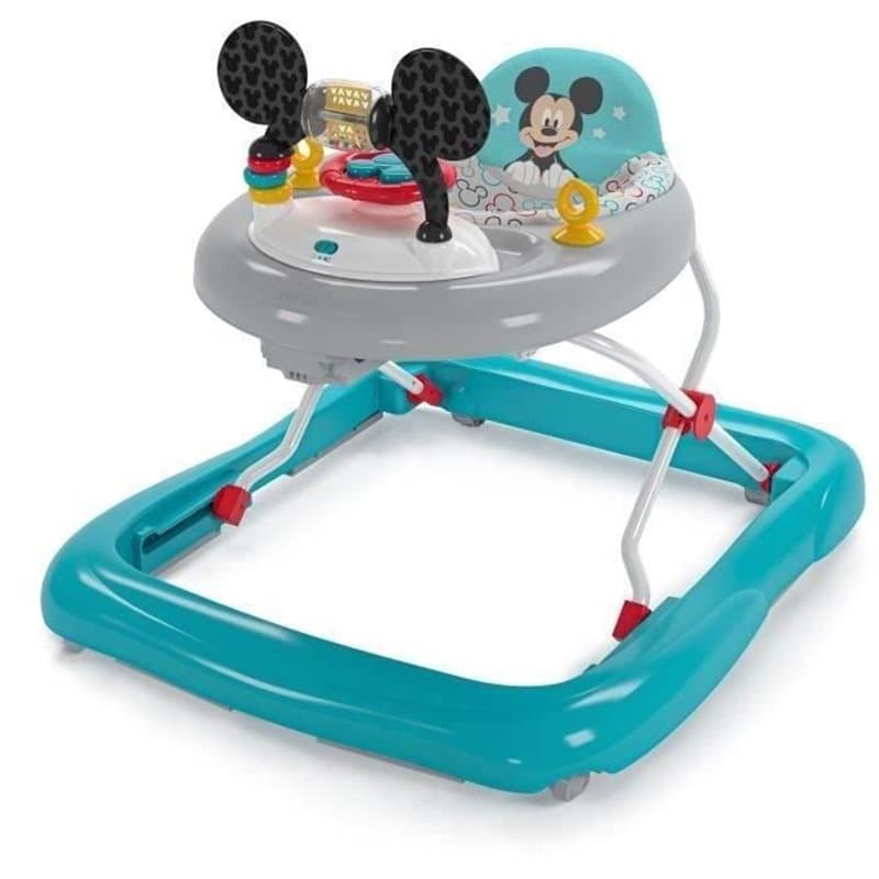 Bright STARTS Trotteur bébé Disney baby Mickey - Lumineux et Musical - 61 x 69 x 63 cm - Multicolore - Des 6 mois