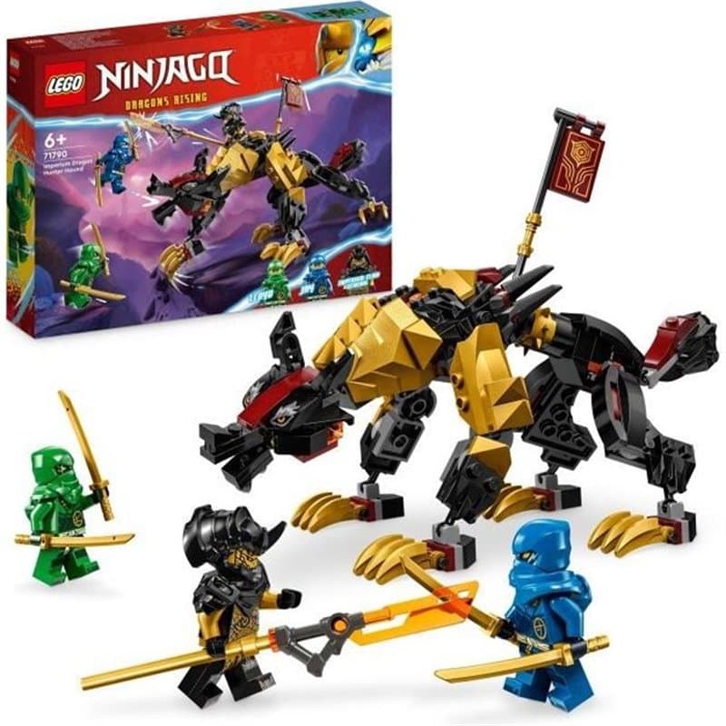 Lego NINJAGO 71790 Le Chien de Combat Dragon Imperium, Jouet de Ninja avec Figurines de Monstre