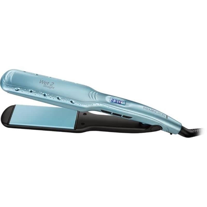 Lisseur Remington Wet2Straight S7350 - Lissage sur cheveux mouillés ou sec - Plaques larges, Soins a l'huile d'argan et