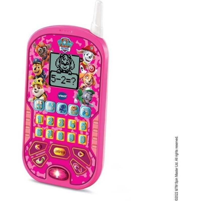 Vtech - Pat Patrouille - Smartphone Éducatif Rose - 6 activités éducatives - Appels et messages vocaux