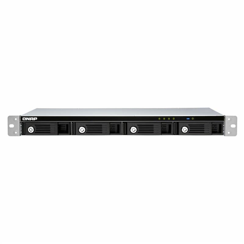 QNAP TR-004U Boîtier de disques de stockage Boîtier disque dur/SSD Noir, Gris 2.5/3.5"