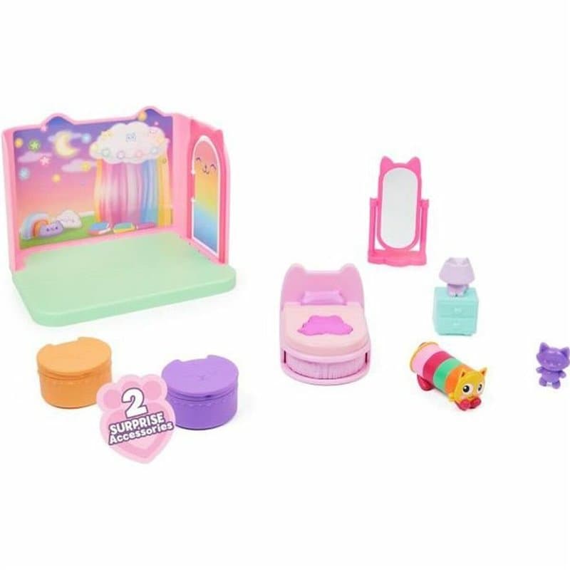 Gabby'S Dollhouse - Gabby et la Maison Magique - Playset Deluxe La Chambre De Polochat - Pièce De Jeu Avec 1 Figurine &