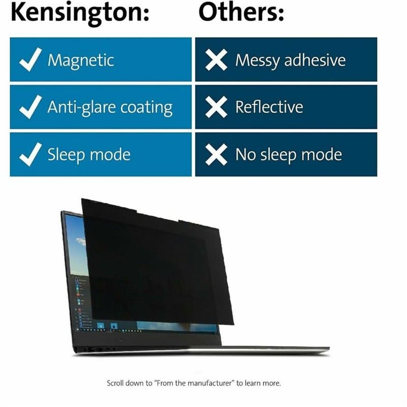 Kensington Filtre de confidentialité magnétique MagPro pour ordinateurs portables 12,5" (16:9)