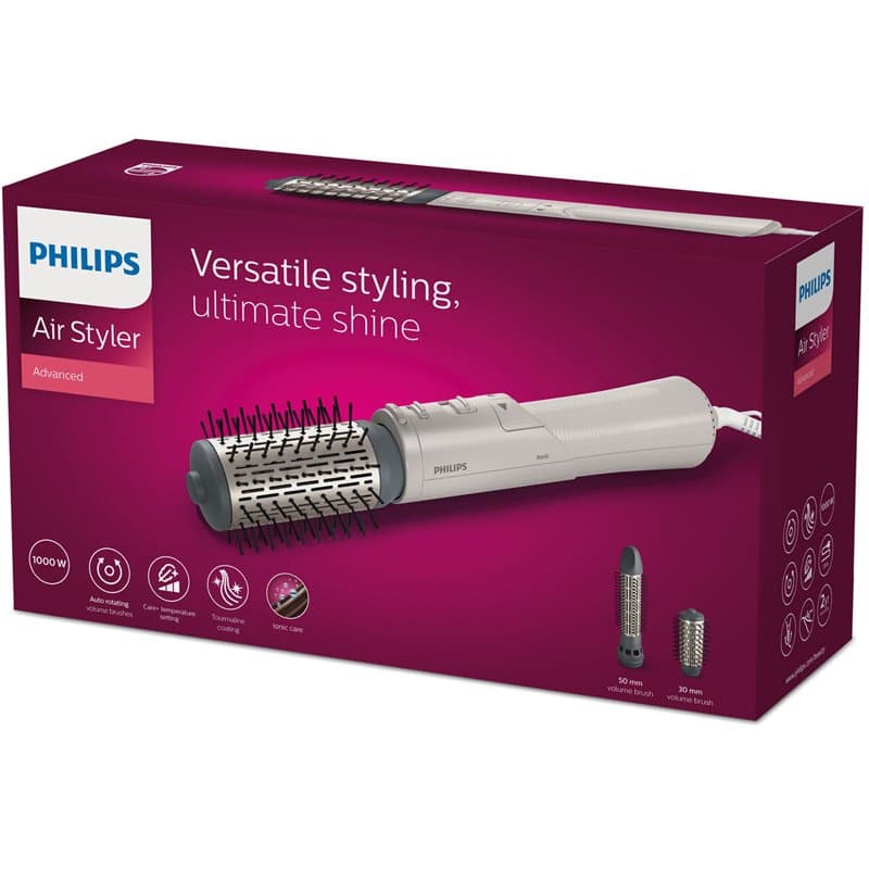 Philips 7000 series BHA710/00 brosse soufflante et fer à lisser Brosse soufflante à air chaud à chaleur Argent 1000 W 1,
