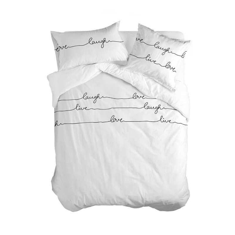 Housse de Couette HappyFriday Blanc Live Multicouleur 140 x 200 cm