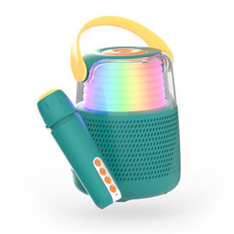 Enceinte Bluetooth Lumineuse Avec Micro Change Voix Karaoke Bleu