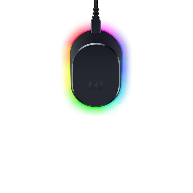 Razer Mouse Dock Pro + Wireless Charging Puck Bundle - Compatible Basilisk V3 P