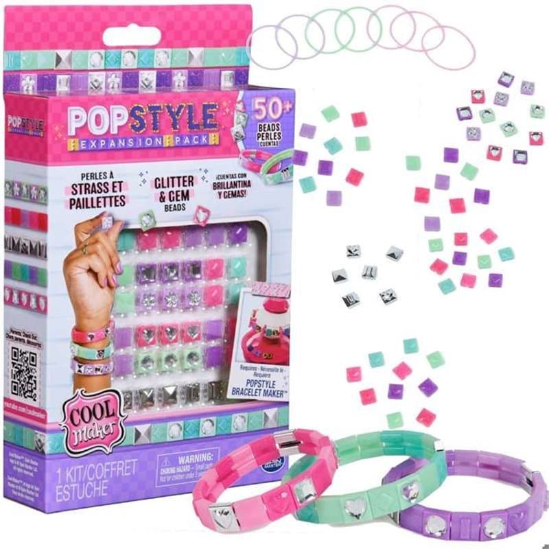 Spin Master COOL MAKER - POP STYLE PACK STRASS ET PAILLETTES Pop Style Machine a Bracelets