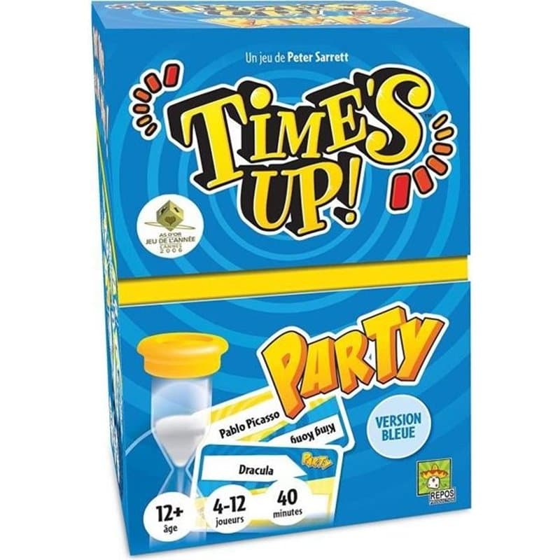 Asmodée - Repos Production - Time's Up! : Party - Version Bleue - Jeu de société - a partir de 12 ans - 4 a 12 joueurs