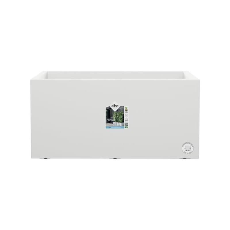 Elho Vivo Next Long 80 Bac a fleurs - Blanc - L 78 x B 39 x H 38 cm - intérieurextérieur - 100% recyclé