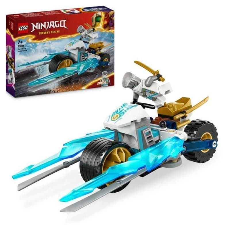 Lego NINJAGO 71816 La moto de glace de Zane - Avec minifigurine, Jouet d'aventure ninja